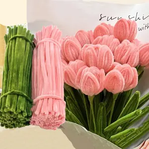 Chenille Stems 30cm Pipe Cleaners Craft Supplies DIY Kids Plush Educational ToyArt Handmade Flower Making Supplies