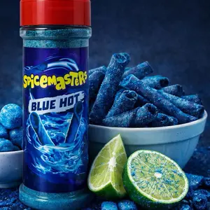 SPICEMASTERS Blue Hot Seasoning Powder For Snacks – 3.5 oz Medium Spicy Flavor