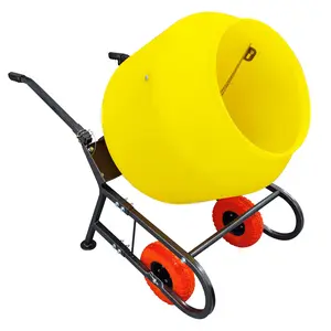 Yokoma 170L(6 cu.ft) Cement Mixer Concrete Mortar Polythene Drum 110V - Reliable electric mixer for mixing concrete, mortar and cement in construction work
