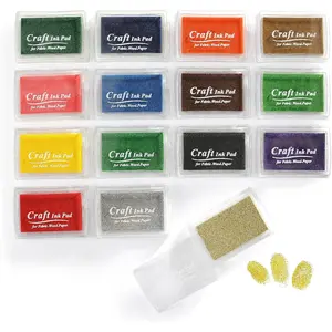 15  Colors Ink Pads for ,  Craft Ink Pad Set,  Ink Pad for Rubber , DIY Crafts, Card Making, and Scrapbooking
