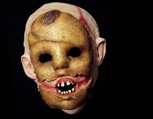Malnourished Doll - Creature Beneath the Mask - Half Mask - Latex Halloween Mask