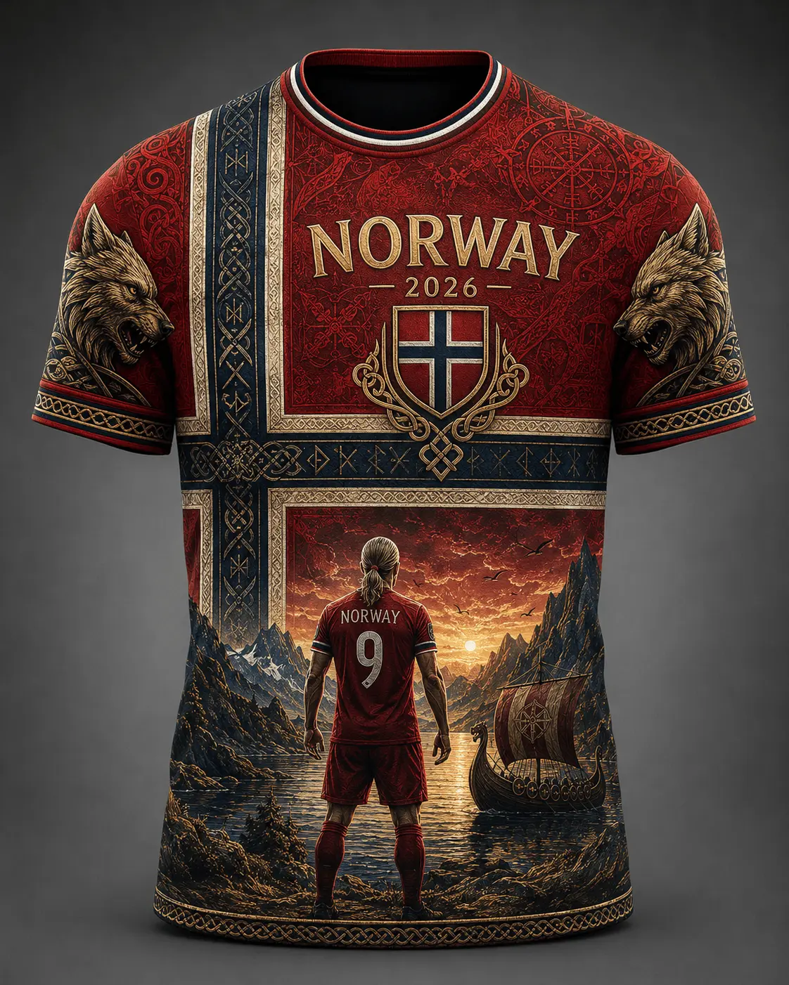 Erling Haaland Norway HG T-Shirt Erling Haaland Merch Soccer Fan Gears