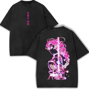 Mitsuri Demon Slayer Kimetsu no Yaiba T-Shirt, Love Hashira Pastel Warrior Anime Manga Graphic Tee, Unisex Streetwear Shirt, Fan Art Top