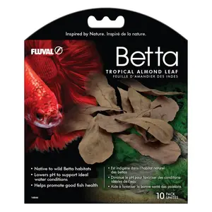 Fluval - Betta Tropical Almond Leaves, 10-Pack