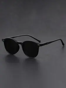 Unisex Vintage Full Rim Sunglasses, Trendy Casual Tinted Lens Sunglasses for Everyday Use, Fashion Accessories for Outdoor Activities