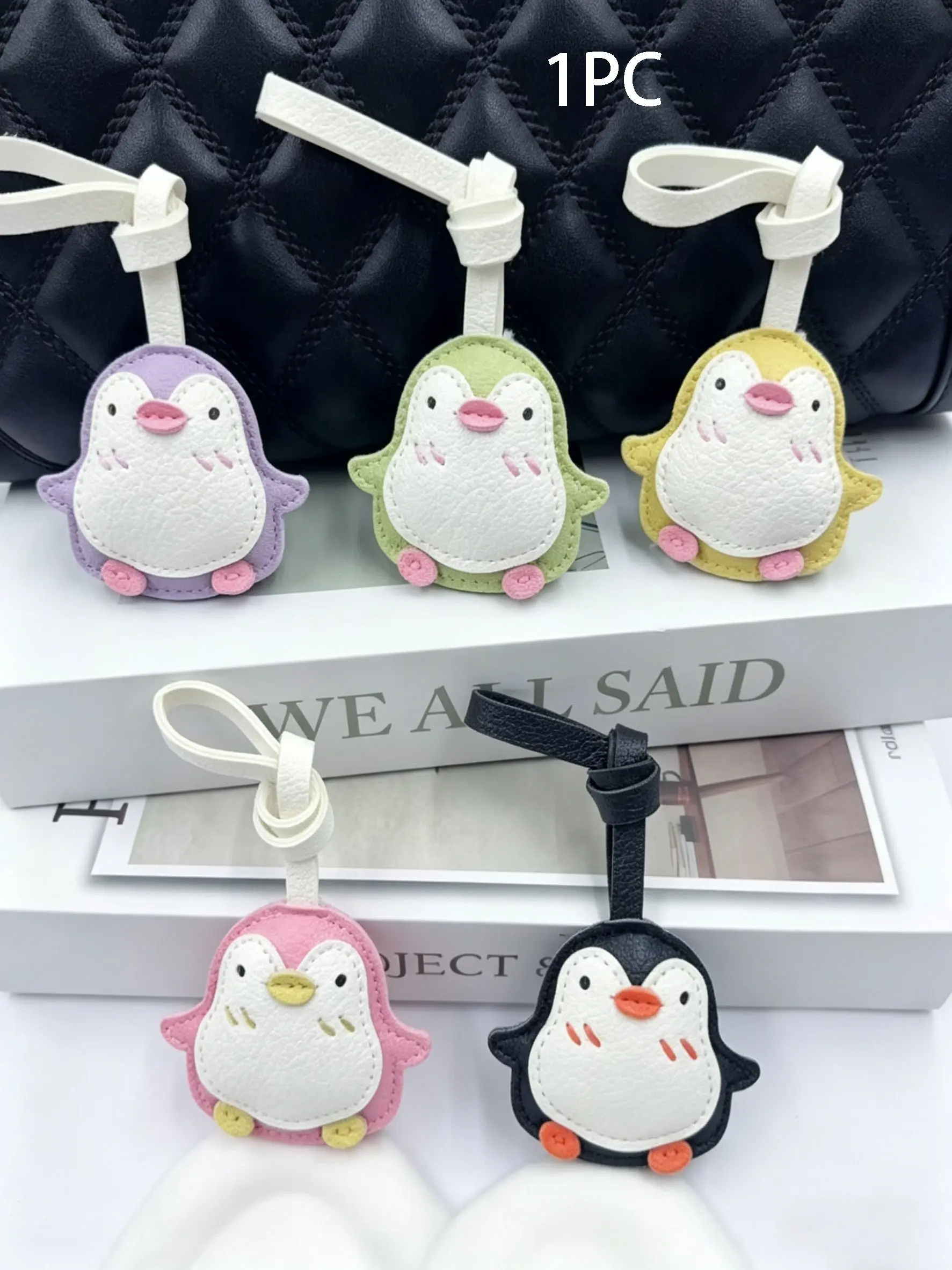 Penguin Bag Charm Multiple Colors Available Soft & Cute 3d Cartoon-Style Keychain Fresh And Soothing Girly-Style Accessories Simple, Stylish, And Versatile For Bags, Keys, And Cars Couple'S Charms / Friendship Charms