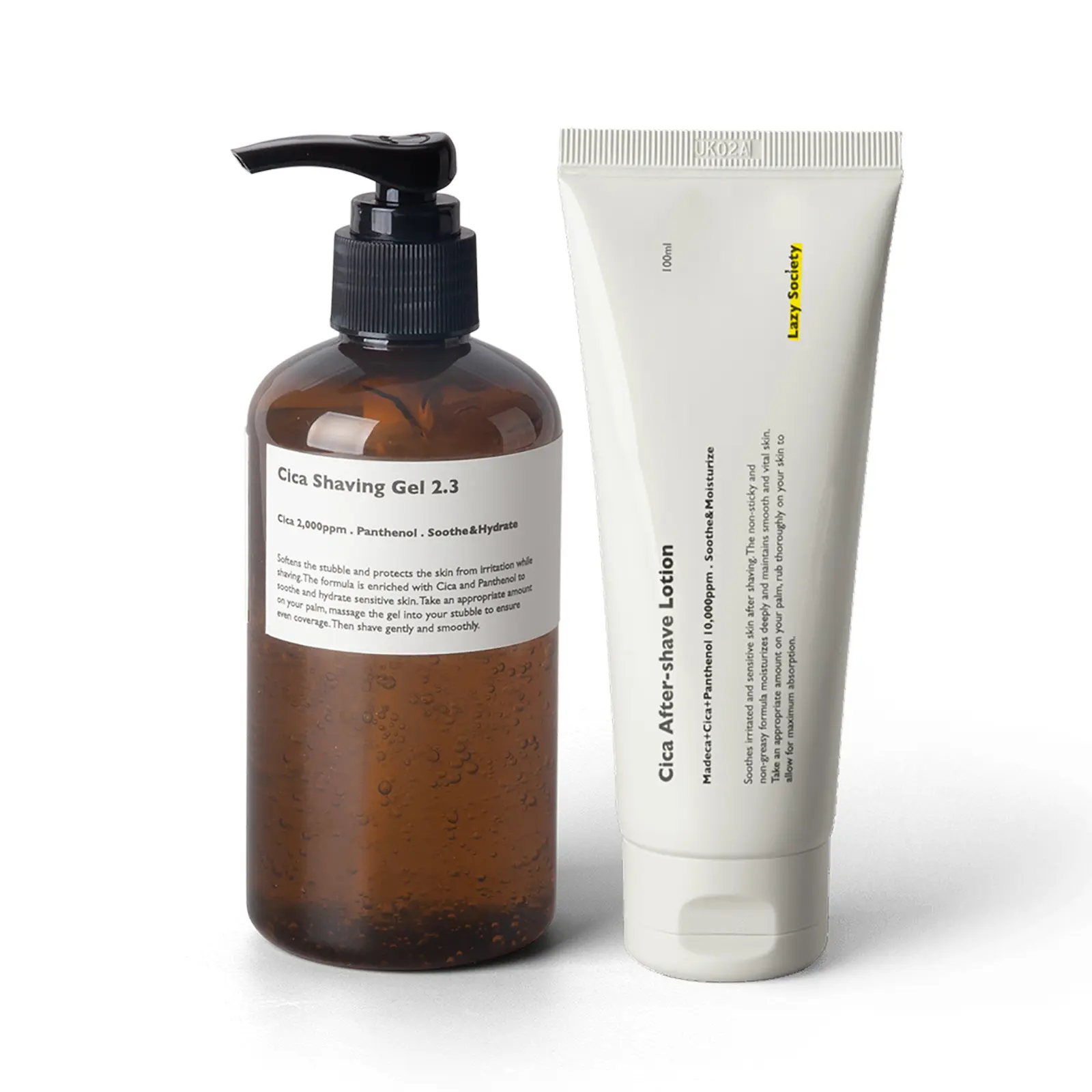 Lazy Society Cica Shave & Soothe Set – Shaving Gel & Aftershave Lotion