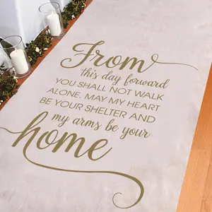 3 ft. x 100 ft. From This Day Forward Polyester Wedding Aisle Runner