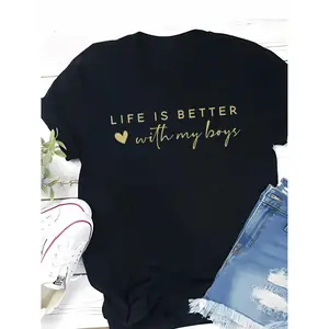 Enhance Your Mom's Day with a Thoughtful Gift Featuring the Message Life Will Be Better with My Mom Ladieswear Digital