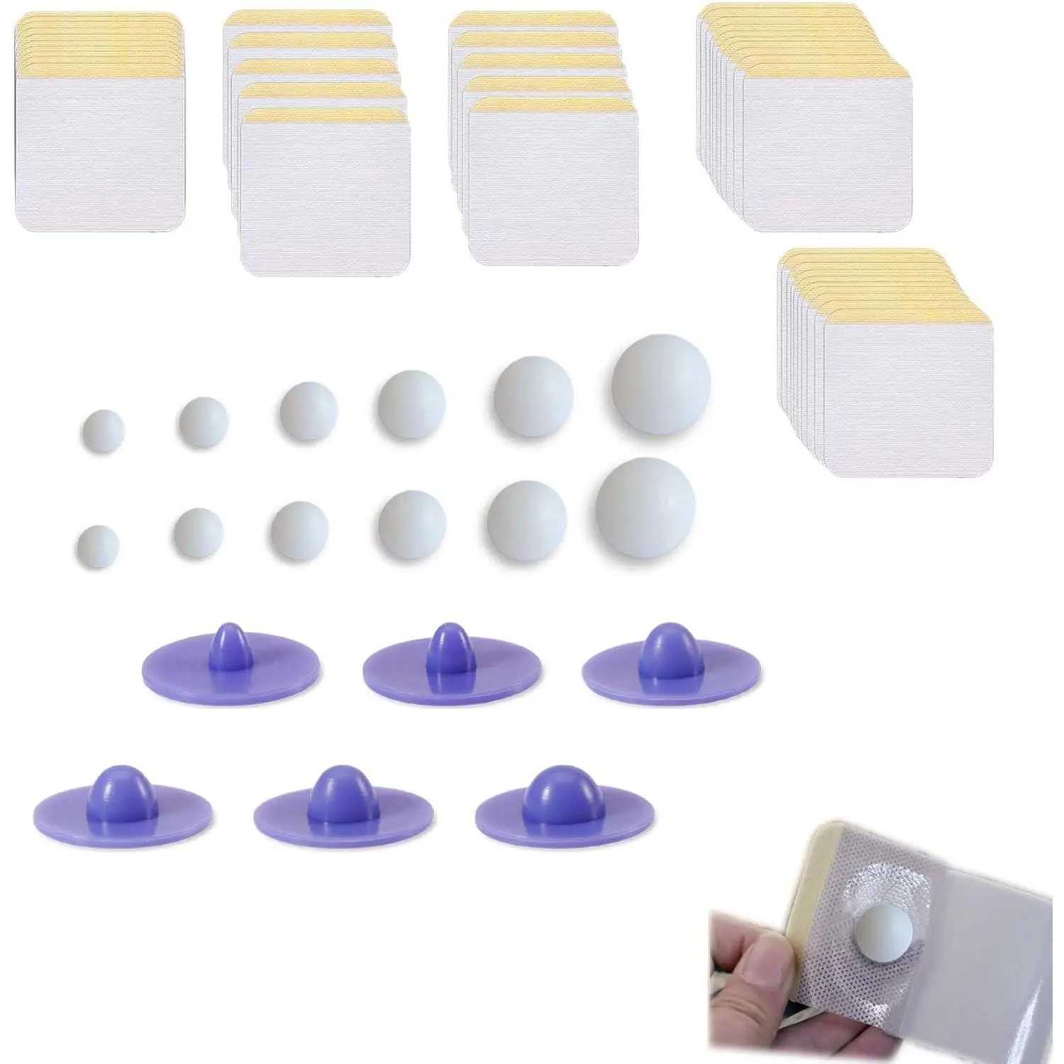 Soft Silicone Belly Button Shapers, 18 PC Plug Set for Tummy Tuck Recovery, Assorted T-Shape & Orb Sizes with Secure Adhesive for a Custom Fit, Body Jewelry