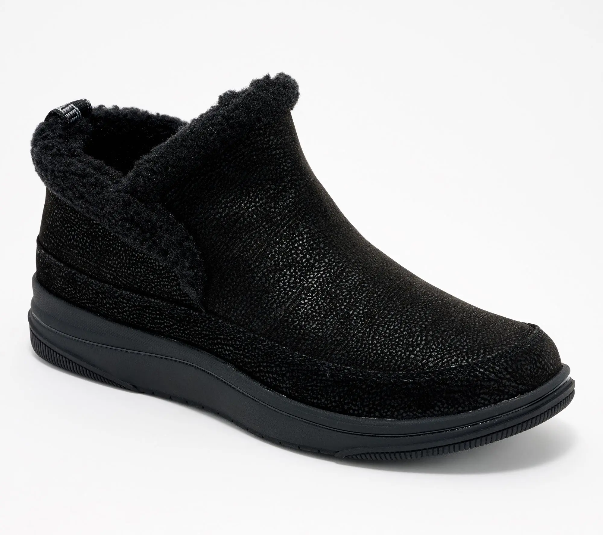 Clarks Cloudsteppers Faux Fur Slip-On Booties -Breeze Park Clarks Cloudsteppers Faux Fur Slip-On Booties -Breeze Park