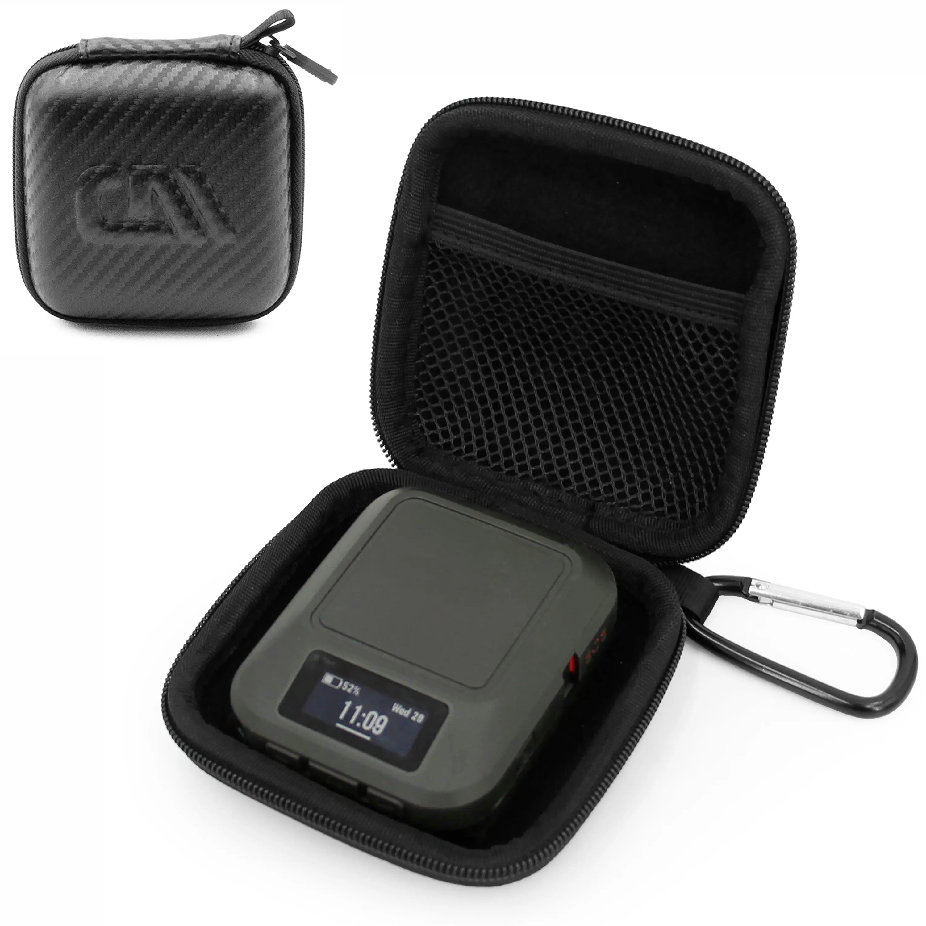 CASEMATIX Electronics Hard Shell Case for Garmin inReach Messenger - Water Resistant & Portable Protective Cover with Carabiner for Outdoor Adventures