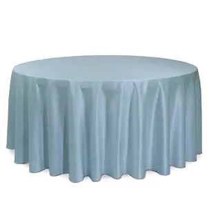132 inch L'amour Round Tablecloth Dusty Blue