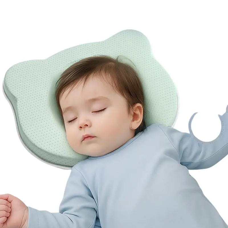 Newborn Shaping Pillow Prevents Flat Head, Soft Breathable for Babies 0-12 Months, Protects Infant Skull, Suitable for All Seasons, Soft Bedding, Skull Protection, Flat Head Prevention