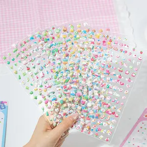 3D Bubble Sticker Pack, Decorative Stickers, Warm Heart Deco Series Decorative Material, Hand Account Stationery Water Bottle Multi-Scene Decoration