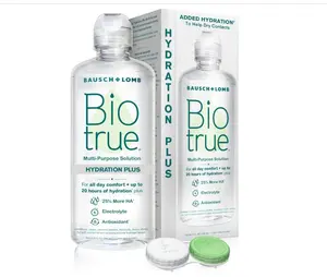 Biotrue Hydration Plus Contact Lens Solution with Lens Case, Multi-Purpose Solution for Soft Lenses, Hydrates with Hyaluronan, Cleans, Clears, and Disinfects for All-Day Comfort, 10 Fl Oz (Pack of 1)