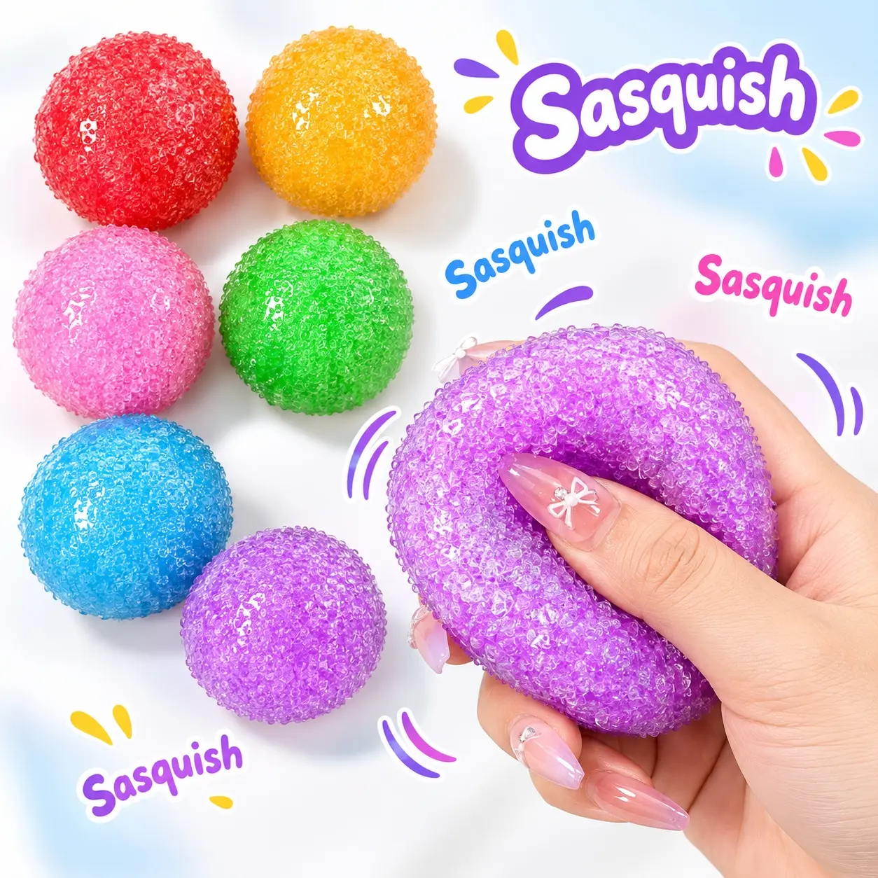 1pc-3pc Funny Crunchy Squishy Ball - Novelty Prank Toy for Party Games, Small Gift & Stress Relief 1pc-3pc Funny Crunchy Squishy Ball - Novelty Prank Toy for Party Games, Small Gift & Stress Relief