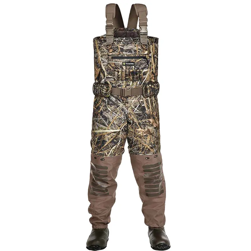 TIDEWE AquaWade Pro Insulated Duck Waterfowl Hunting Breathable Chest Waders 3-Layer Fabric 200g Insulation 1600g Thinsulate Boot Waterproof Outdoor Apparel
