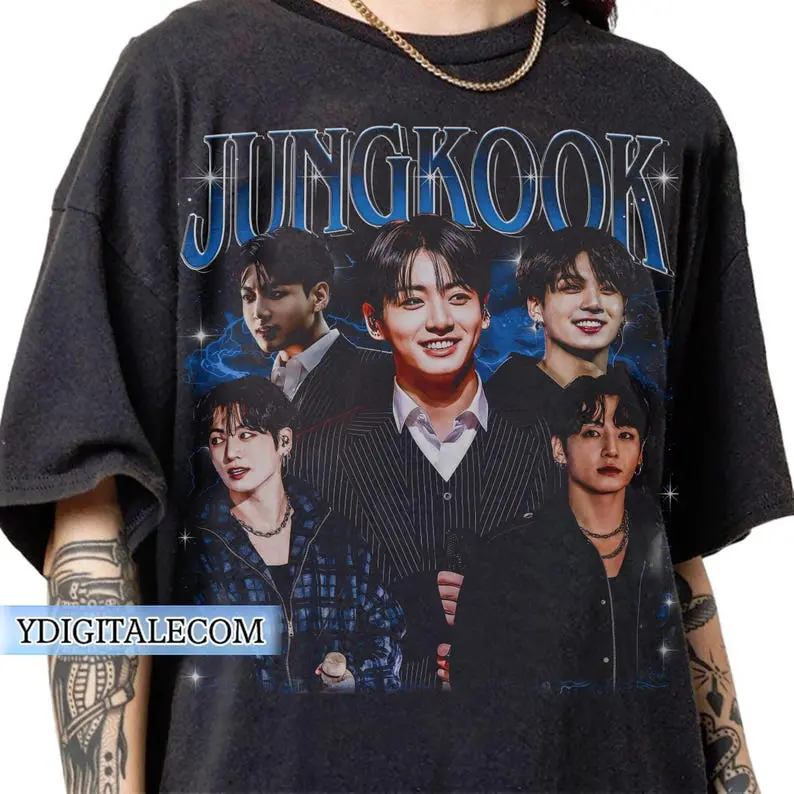Vintage 90s Graphic Style Jungkook JK T-shirt, Retro Jungkook Tee, Jungkook Kpop Fan Sweatshirt Shirt Gifts For Man and Women