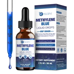 Methylene Blue 2oz – USP Grade 1% with Alpha GPC, Lion’s Mane & Bacopa – Cognitive Support Supplement for Memory, Focus & Brain Health Healthcare Vitamin