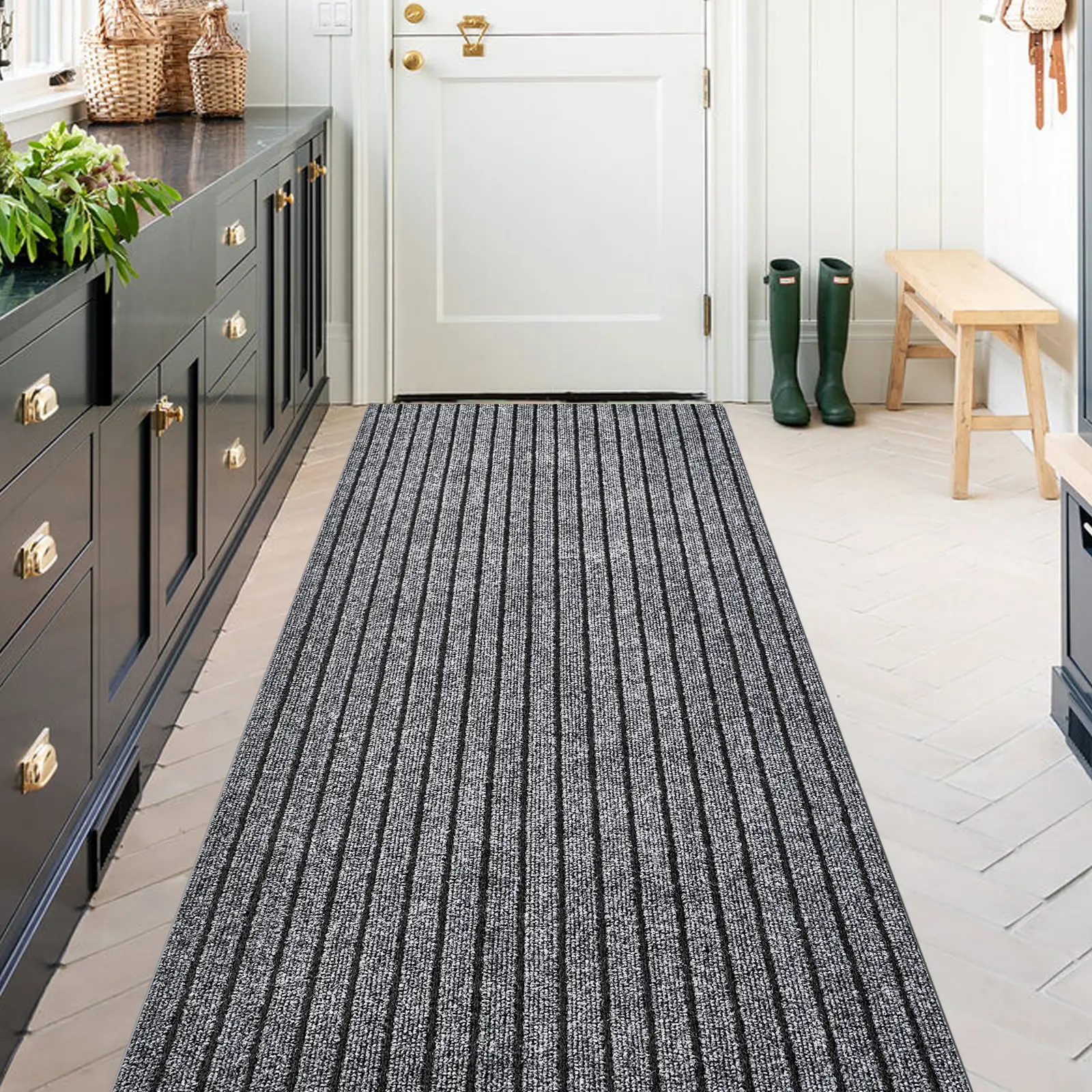 Non-Slip Cuttable Runner Rug – Waterproof, Absorbent, Soft | Entryway, Kitchen, Hallway, Garage Floor Rug, rug, rugs for living room, carpet, living room rugs, rugs for room men, cool rugs, washable rugs, rugs