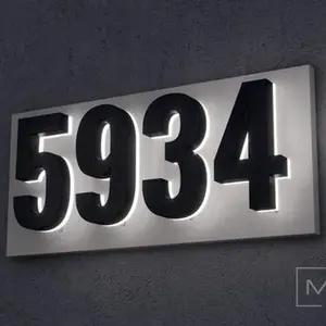 Modern Lights ABS-LN58BK 5 Inch #8 House Number Black