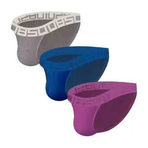 Sexy High-Cut Men's Underwear 0850 Cotton Butt-Lifting Low-Waist Enhanced Sports Briefs Trendy Stylish Boxer Shorts for Men