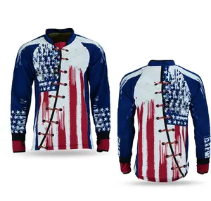 Galaxy High Quality Paintball Long Sleeve Padded Lightweight Jersey White/Red/Blue - 1581