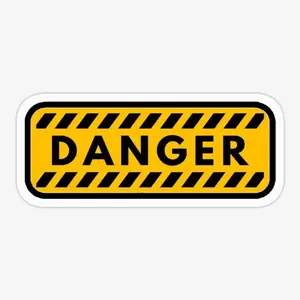 Multi-Size Vibrant Vinyl Danger ID Labels, Peel-Off Easy-Application Stickers for Computers & Office Equipment