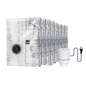 Vacuum Compression Space Saving Storage Bags with Electric Pump Savers for Clothing Travel Essentials Zipper Pouches Outdoor Packing System Hand Organizer