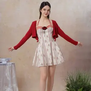 The Venus Rose Corset Dress-LuminaVenus Dresses Micro Skort Basic Elegant Dresses Outfit Cute Popular Fall Clothing Slim Fit  Casual Casual Outfits Outfits Vacation Sets  para fiesta Casual Shift Dress Cotton Womenswear Vintage Printed