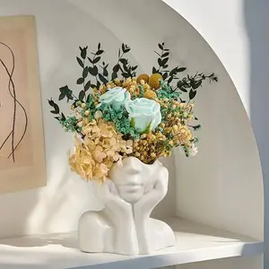 Nordic Style High-End Home Creative Flower Vase, Flower Arrangement Vase, Luxury Living Room Decorative Bottle Craft Ornament, Elegant Table Centerpiece, Decoration