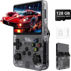 128G R36S Retro Handheld Video Game Console Linux System 3.5 Inch IPS Screen R35s Pro Portable Pocket Video Player 64GB Games