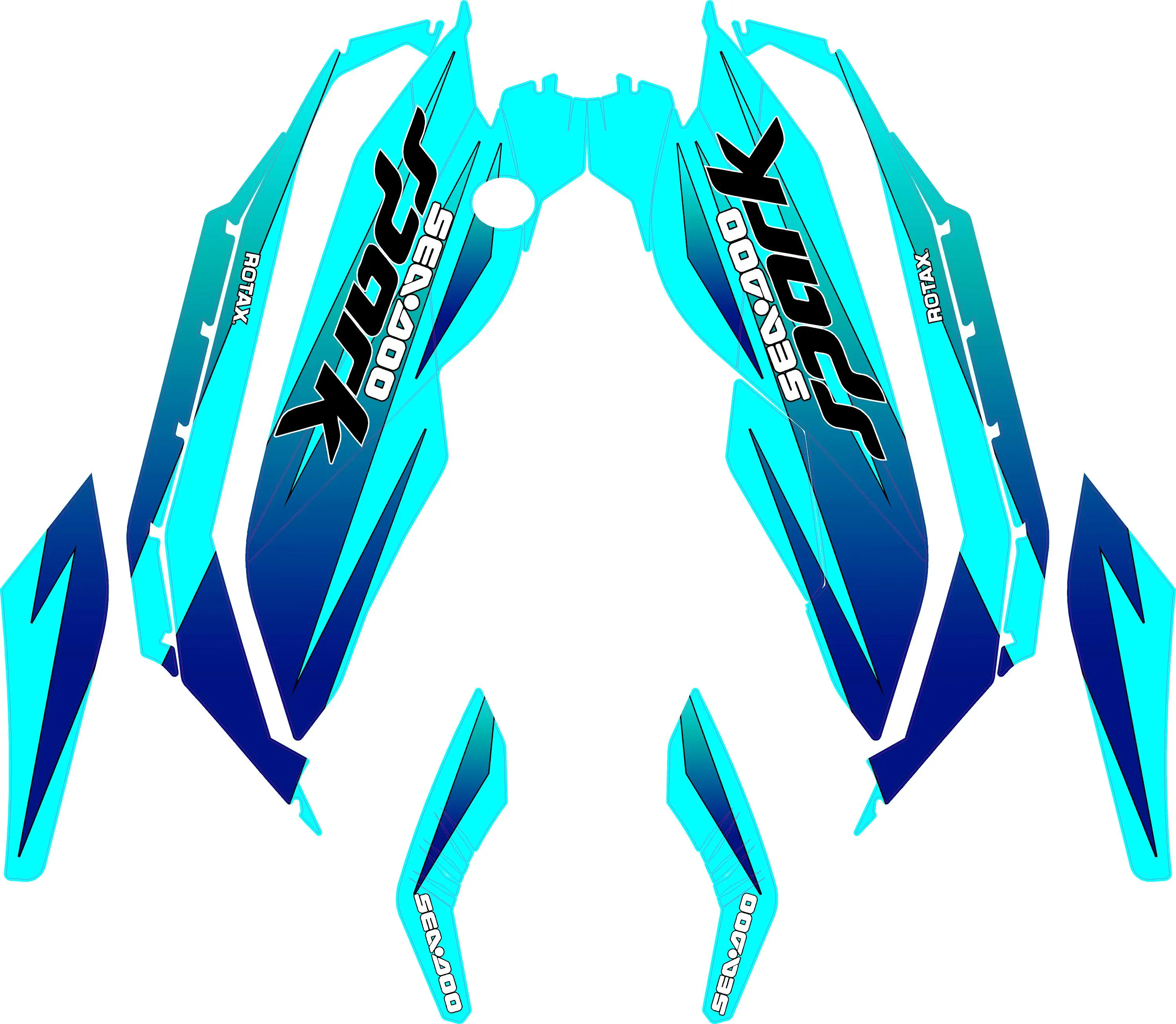 2024+ Graphics Decals Kit Sticker set watercraft vinyl SEADOO SPARK TRIXX 3up