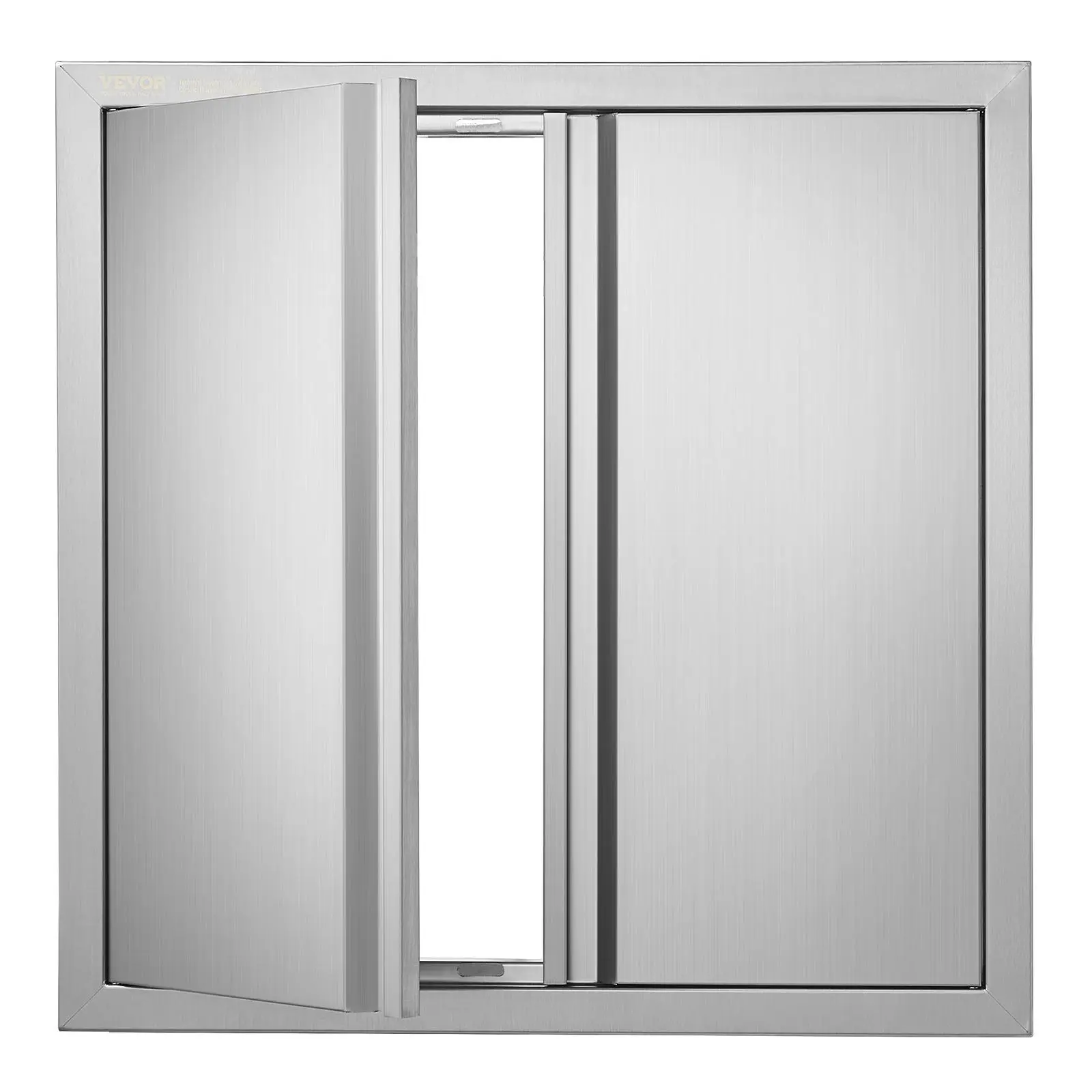【Summerfinds】VEVOR BBQ Access Door, 24W x 24H Inch Double Outdoor Kitchen Door, Stainless Steel Flush Mount Door, Wall Vertical Door with Recessed Handles , for BBQ Island, Grilling Station, Outside Cabinet