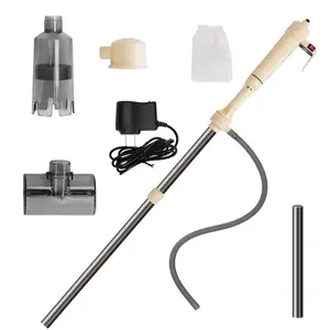Multifunctional Electric Aquarium Gravel Cleaner Kit, Adjustable Fish Tank Vacuum for Sand Washing & Water Change, Dirt & Waste Removal