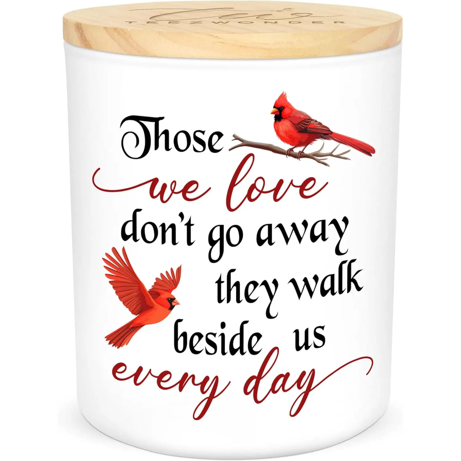 Sympathy Gifts for Loss of Loved One - Memorial Cardinal Candle Long Lasting Vanilla Lavender 10 Oz - Sympathy Gifts for Loss of Mother Dad, Bereavement Condolence Gift for Men Women