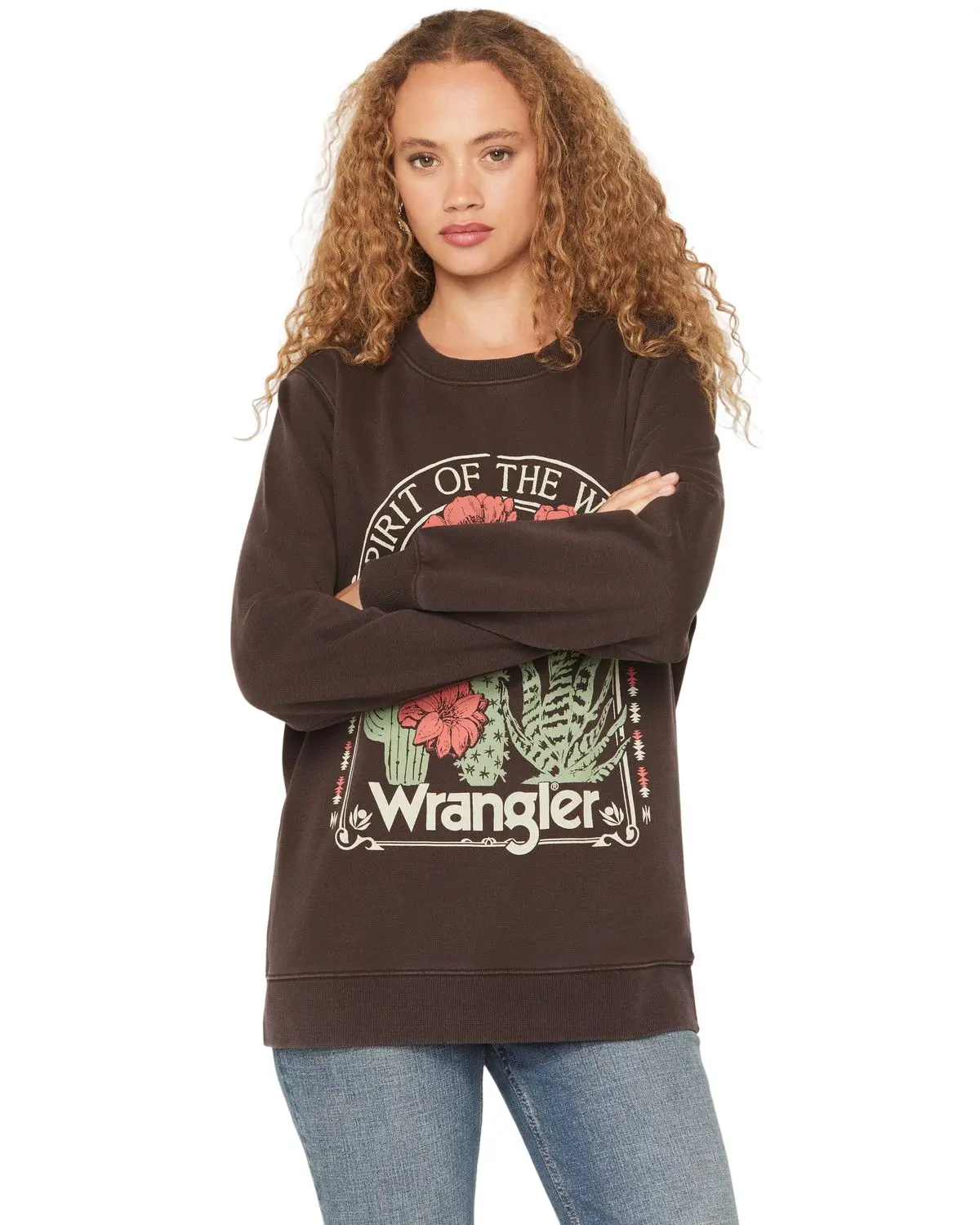 Wrangler Women's Women'S Cactus Graphic Crew Neck Sweatshirt - 112379709