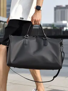 Men's Travel Tote Bag Solid Color Pure Color Tote Bag Fashionable, Versatile, Casual, Simple, Trendy, Suitable for College Students, School, Business Travel, Fitness Men's Tote Bag Casual Commuter Bag