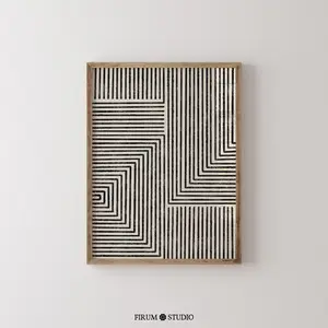 Beige Black Brush Stroke Wall Art Poster, Geometric Print, Stripes Posters, Neutral Wall Art, Minimalist Abstract Line Art