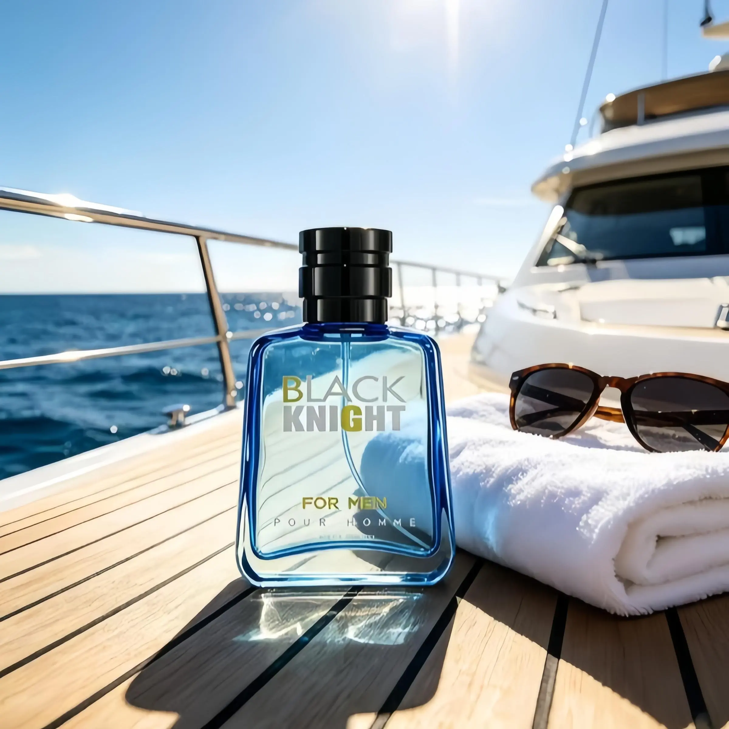 Blue Ocean Knight Mens Light Cologne 100ml - Fresh Woody Citrus Fragrance, Long Lasting Cologne for Men, Premium Gift Box Set, Perfume for Men, Daily Office Wear Travel