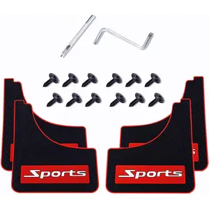 4 Pairs of Mud Flaps Safety  Reflective Devices for  Splash Prevention Device Front and Rear Universal for  Rubber ()