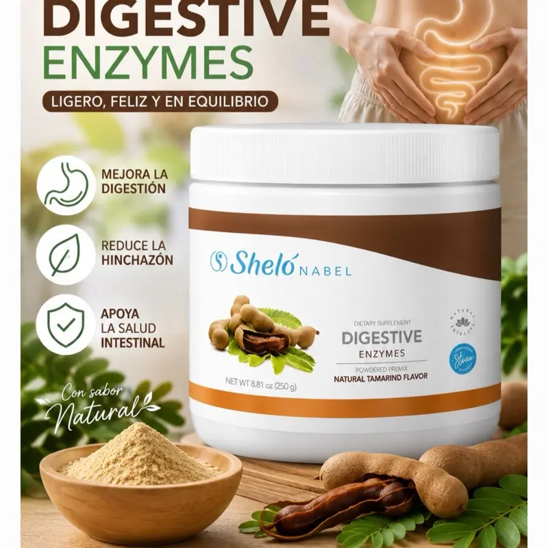 Sheló Nabel Digestive Enzymes Powder Mix – Natural Tamarind Flavor 250 g