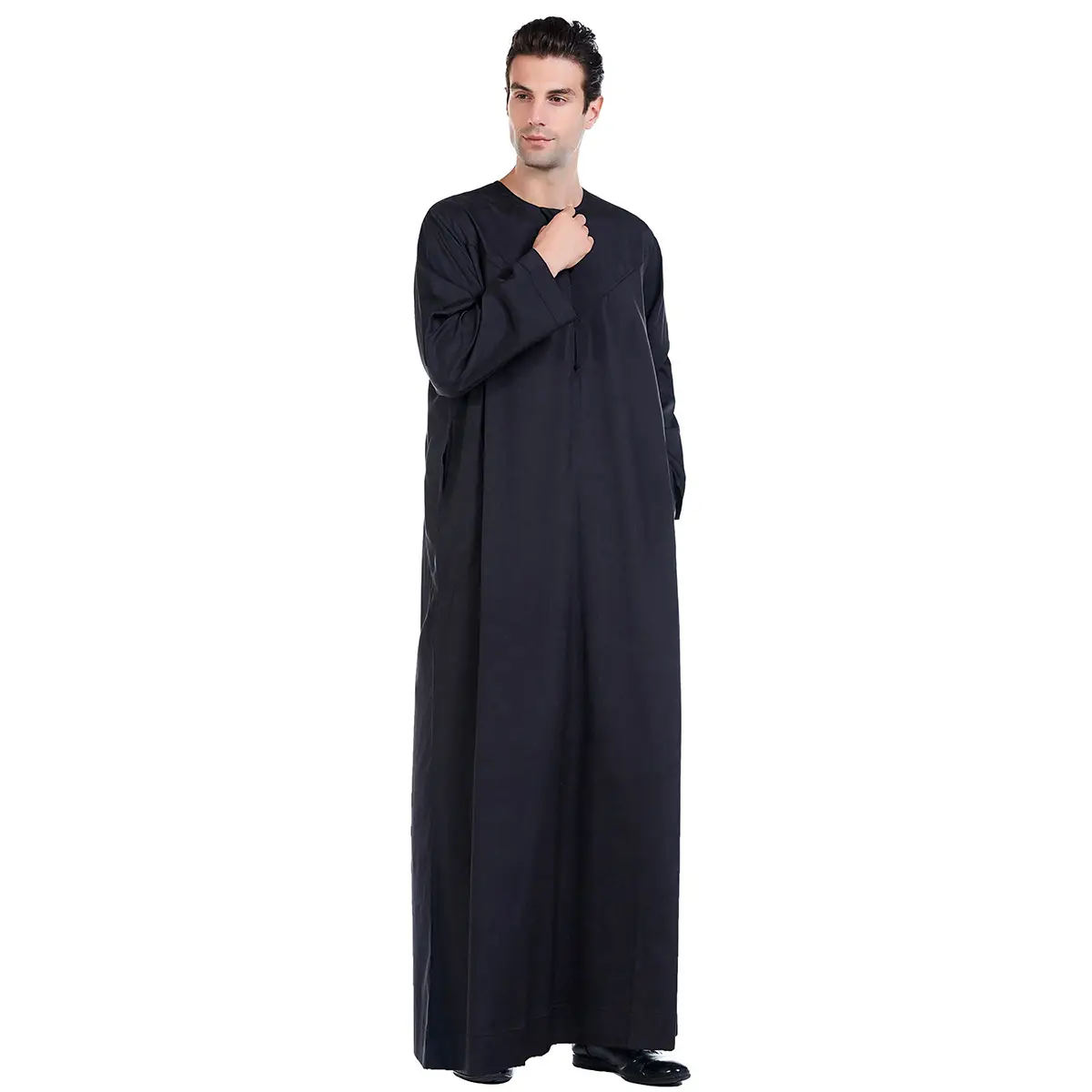 Patchwork Robe for Men Middle East Arab Style Solid Color Ethnic Wear Large Size Casual Comfortable Ready to Ship night thobe