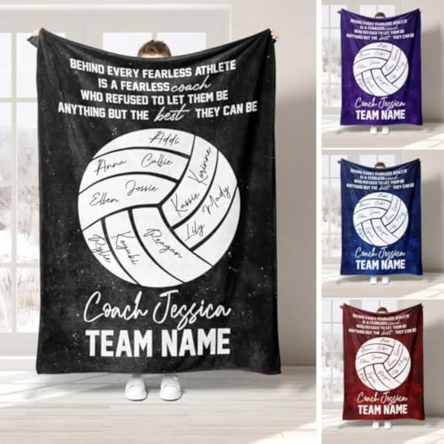 Eyesoul Customized Personalized Volleyball Sherpa Fleece Throw Blanket - Classic Plaid, Durable, Breathable, Wrinkle Resistant, Fade Resistant, Flat Weave, Machine Wash Safe, Fine Washing Treatment, Personalized Gift for Boys, Room Decor