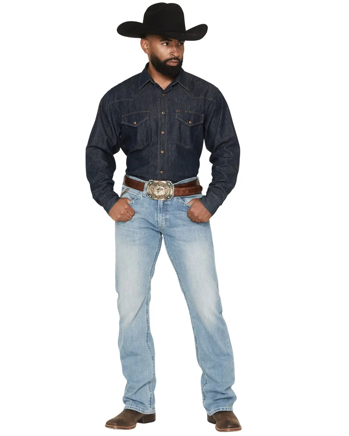Ariat Men's Men'S M5 Roy Normal Light Wash Straight Leg Stretch Denim Jeans - 10074798