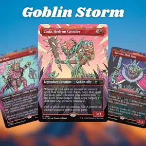 Proxy 100+ Cards Commander Deck Goblin Storm Secret Lair Aggro Swarm Synergy Strategy Theme Ready to Play Magic Style Perfect Gift for Collectors and Card Players