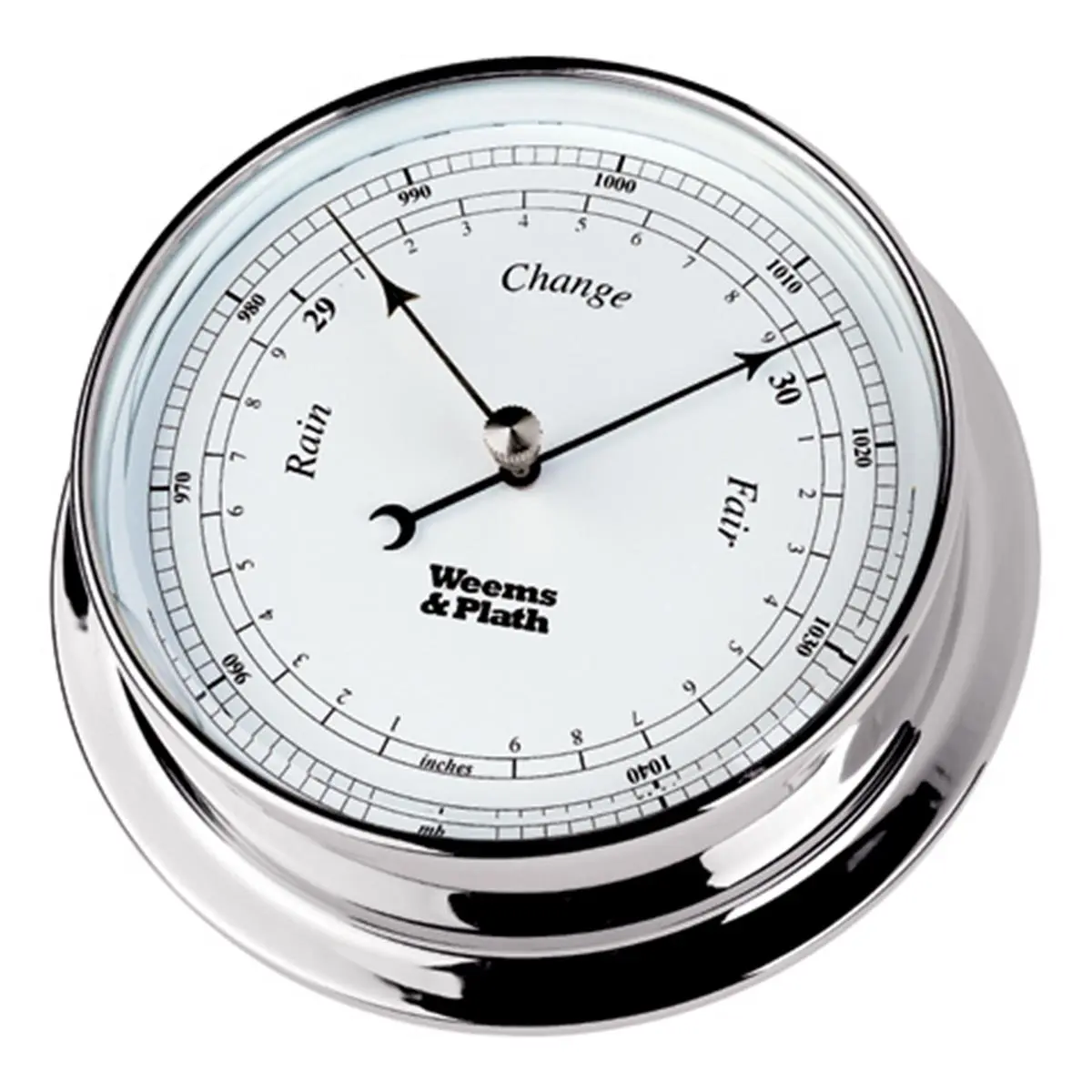 212 MAIN Chrome Endurance 85 Barometer, Chrome Finish Outdoor Weatherproof Tool with Inch Scales, Camping Supplies for Camping & Hiking GPS Navigation Needs