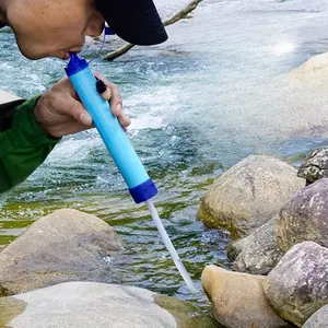 1pc Ultimate Survival Water Filter Straw - Portable Filtration System for Safe Drinking - Essential Gear for Camping, Hiking & Emergency Preparedness