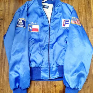 Vintage Satin Baseball Jacket Striped Casual Cotton Cotton